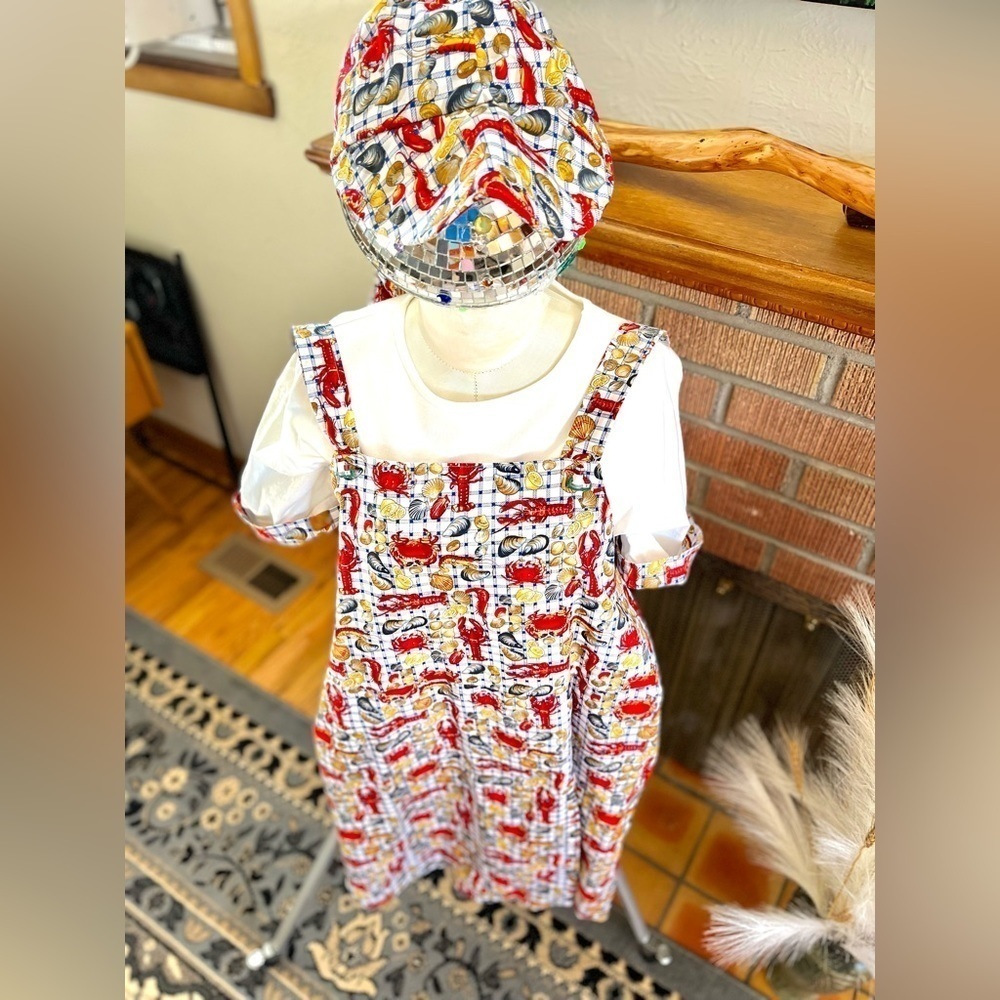 Crab Boil Overalls With Matching Hat - image 3